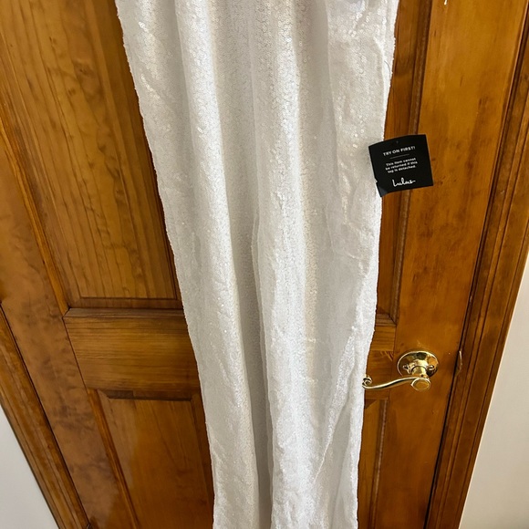 Lulus white sequin jumpsuit - new with tags! Size XS - Picture 7 of 7